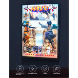 Tableau 3D Led Naruto Shippuden avec figurine Naruto vs Sasuke Vallée de la fin Décoration Naruto