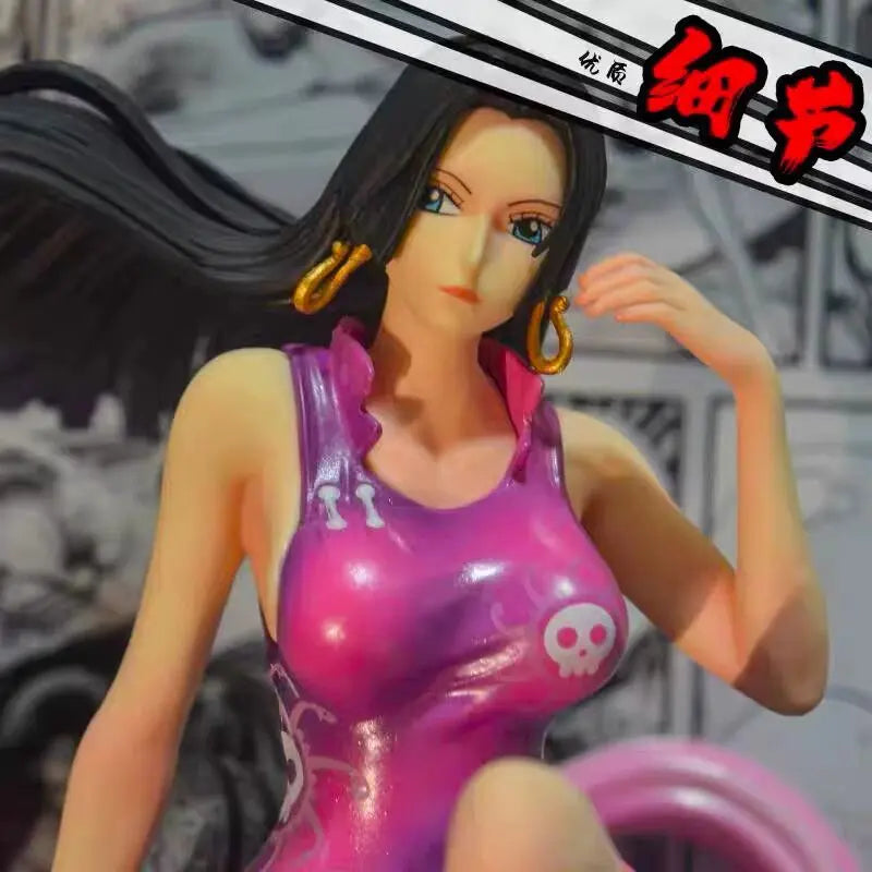 Tableau 3D Led One Piece avec Figurine Boa Hancock Décoration One Piece
