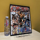 Tableau 3D Led One Piece avec Figurine Luffy, Ace & Sabo Décoration One Piece