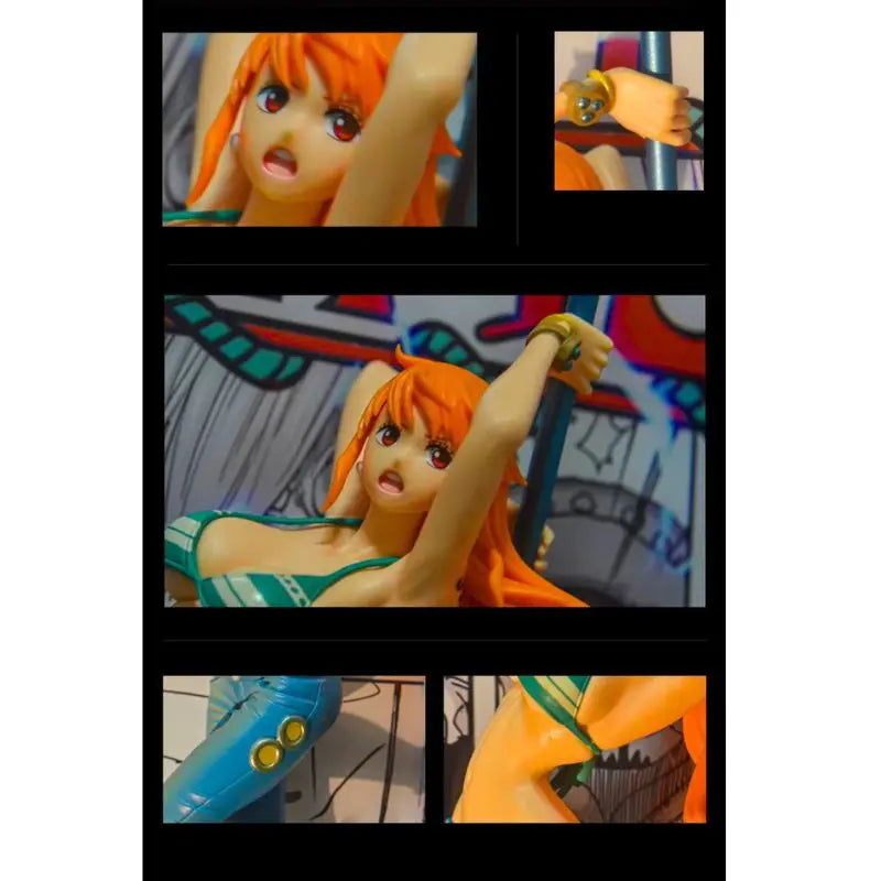 Tableau 3D Led One Piece avec Figurine Nami Zeus Décoration One Piece