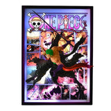 Tableau 3D One Piece avec Figurine Roronoa Zoro Décoration One Piece