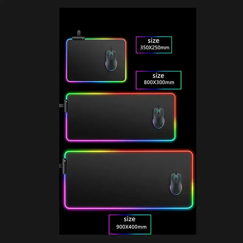 Tapis de souris LED RGB Stitch Floral