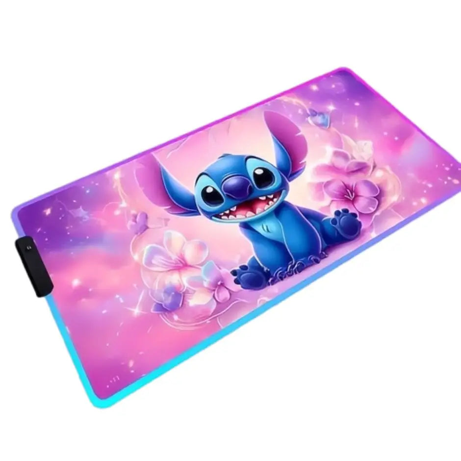Tapis de souris LED RGB Stitch Floral