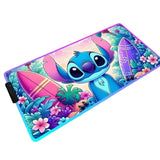Tapis de souris LED RGB Stitch Plage Surf