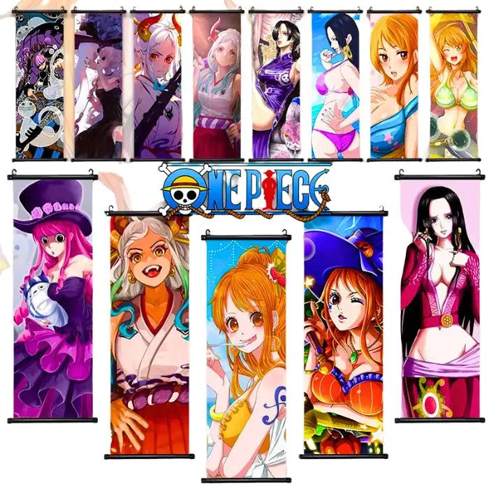 Toile Canvas Déroulante Nami, Boa Hancock & Yamato One Piece