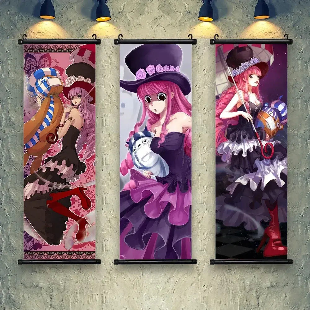 Toile Canvas Déroulante Nami, Boa Hancock & Yamato One Piece