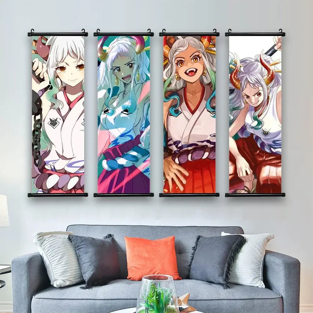 Toile Canvas Déroulante Nami, Boa Hancock & Yamato One Piece
