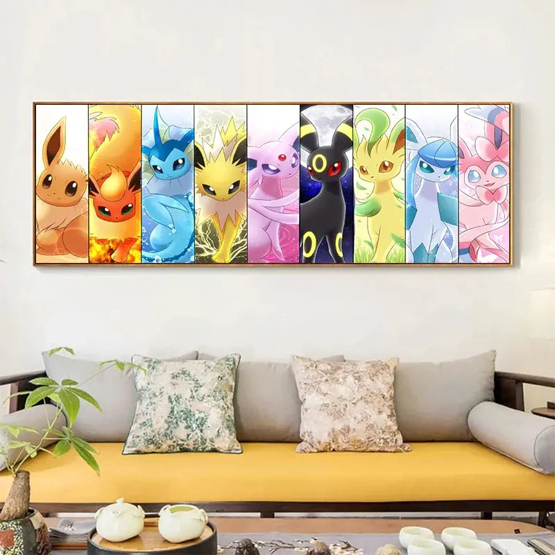Toile Evoli Evolution Canvas Pokemon