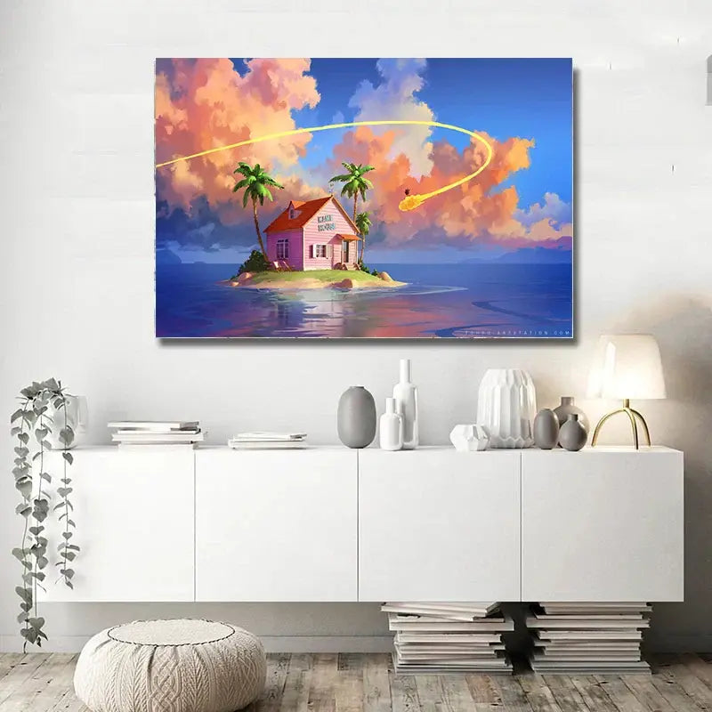 Toile Kame Sennin Déco Dragon Ball Z