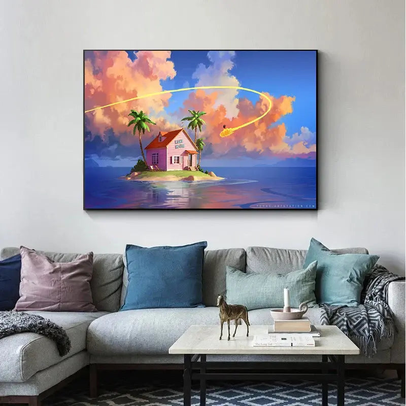 Toile Kame Sennin Déco Dragon Ball Z