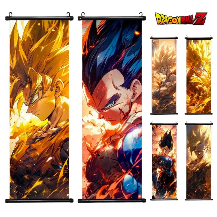 Toile Canvas Déroulante Goku & Vegeta Dragon Ball Z