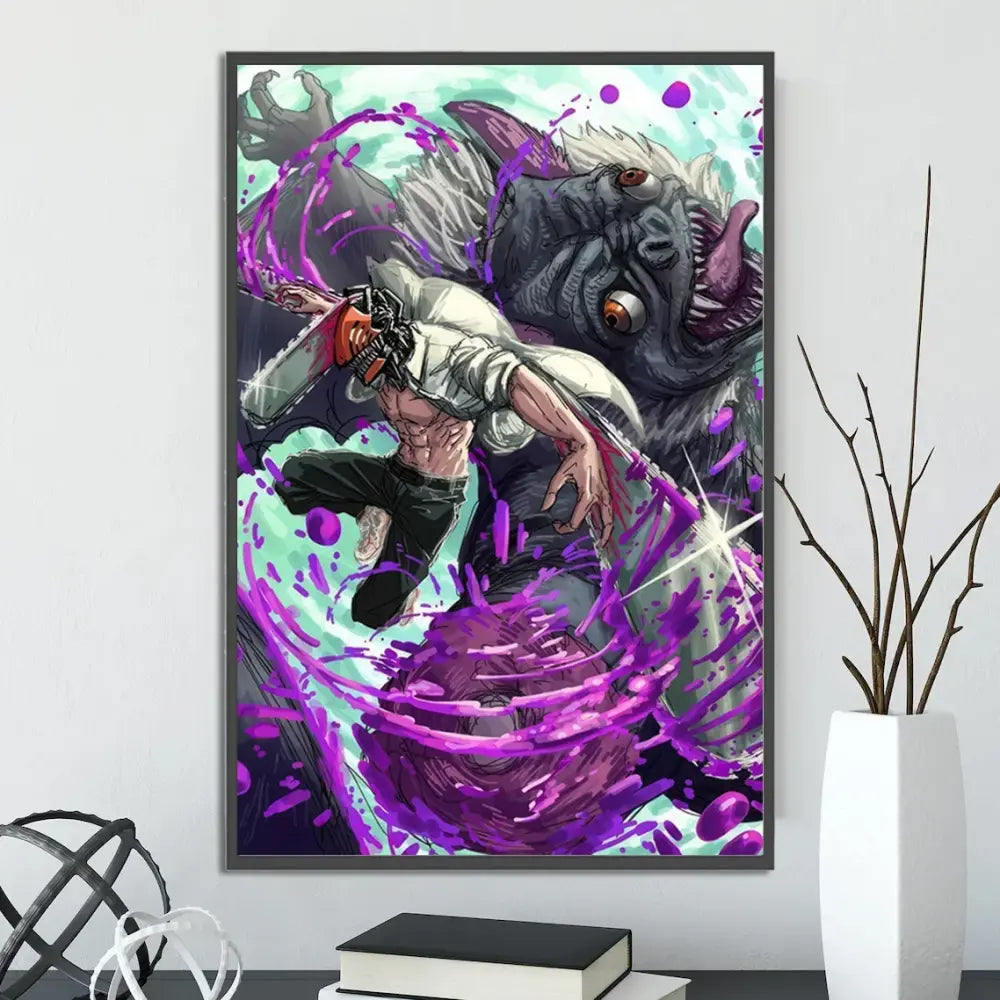 Toiles Chainsaw Man – Décoration Murale Autocollante