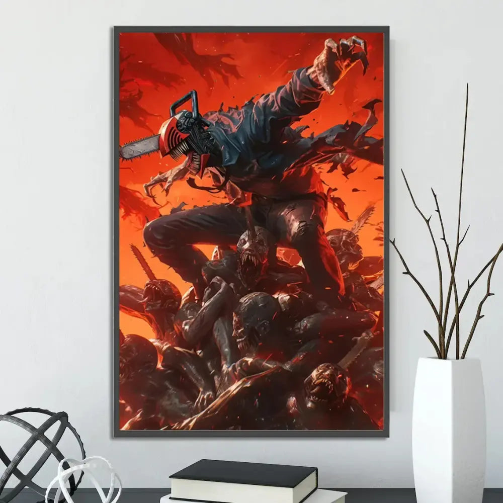 Toiles Chainsaw Man – Décoration Murale Autocollante