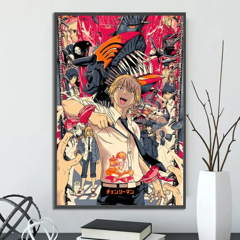 Toiles Chainsaw Man – Décoration Murale Autocollante