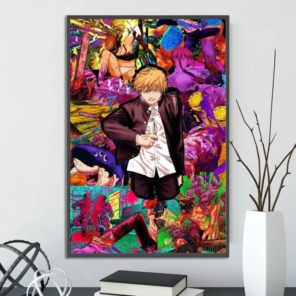 Toiles Chainsaw Man – Décoration Murale Autocollante