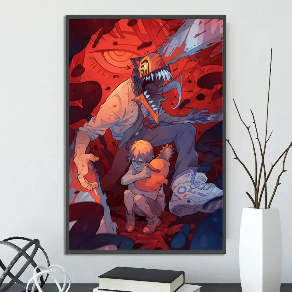Toiles Chainsaw Man – Décoration Murale Autocollante