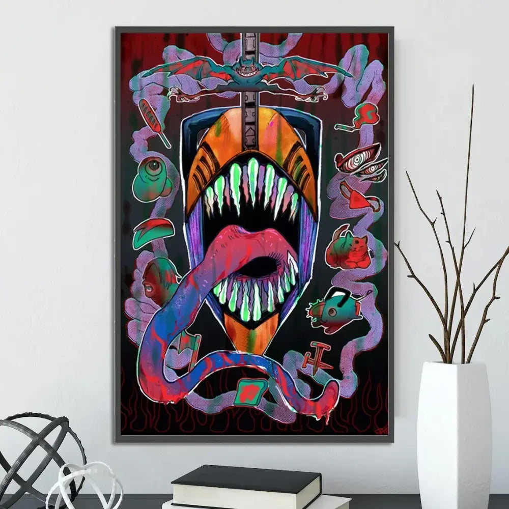 Toiles Chainsaw Man – Décoration Murale Autocollante