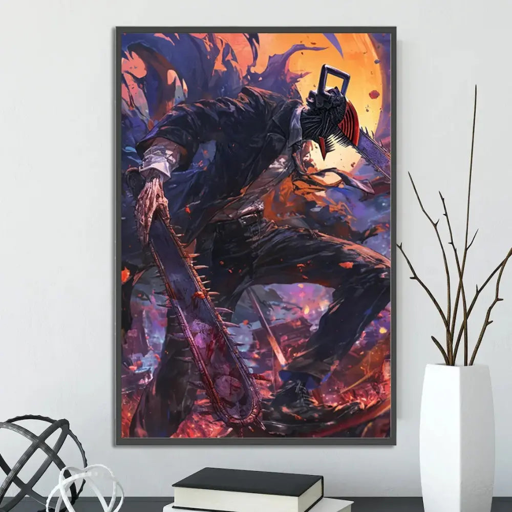 Toiles Chainsaw Man – Décoration Murale Autocollante