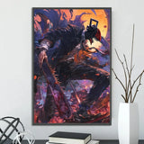Toiles Chainsaw Man – Décoration Murale Autocollante