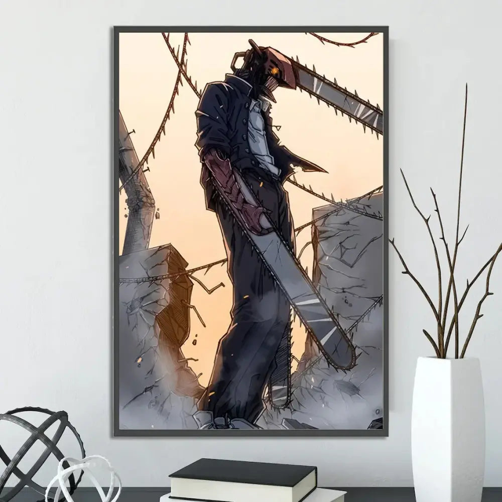 Toiles Chainsaw Man – Décoration Murale Autocollante
