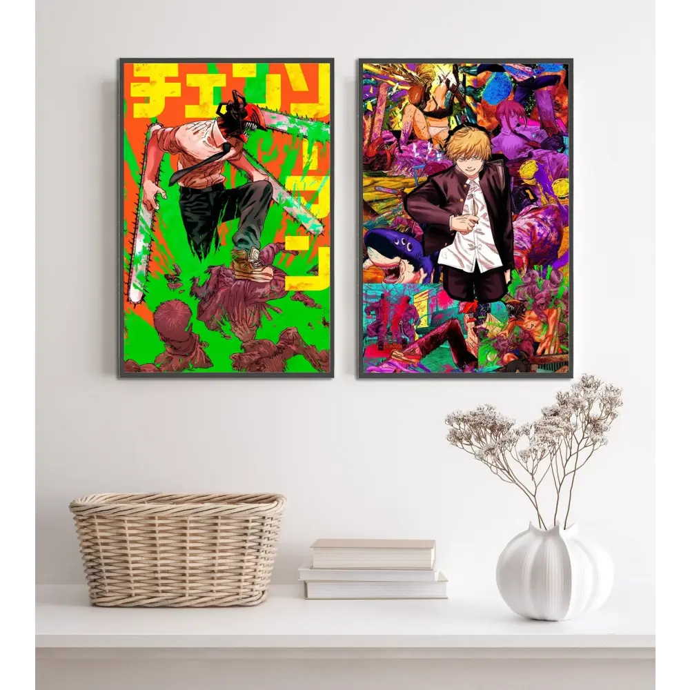 Toiles Chainsaw Man – Décoration Murale Autocollante