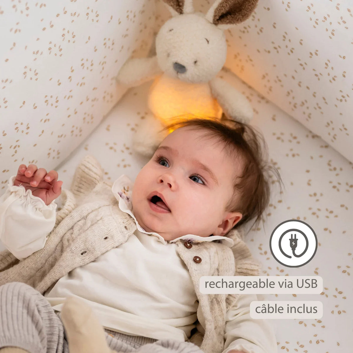 Mon beau doudou - veilleuse lapin