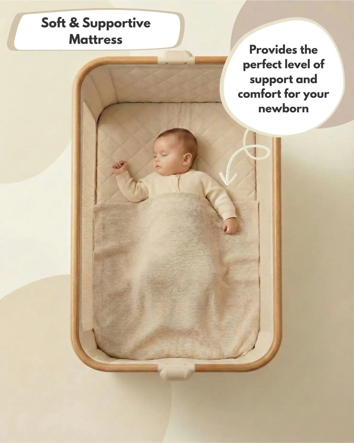 Lit bébé Sona Chevet - Beige