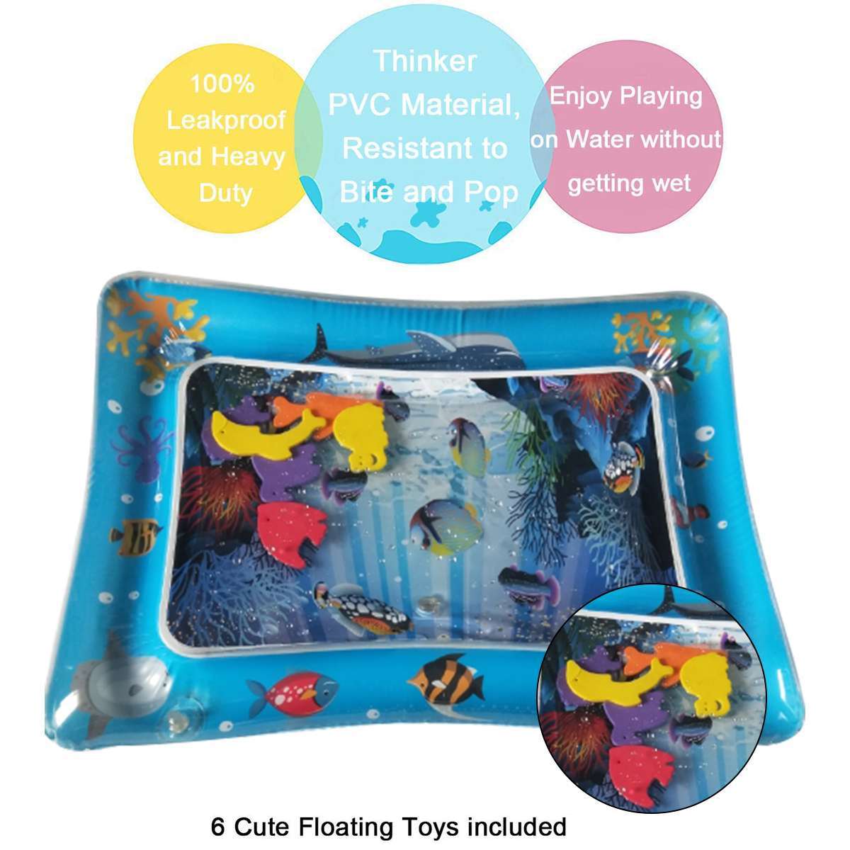 Tapis Sensoriel Aquatique OceanExplorer pour Tummy Time (Sans BPA)