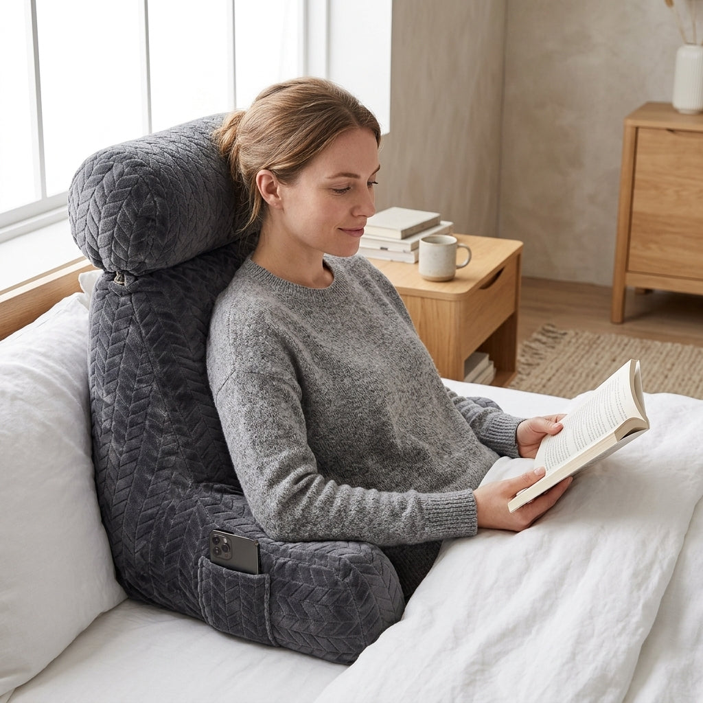Coussin de lecture avec accoudoirs format XXL