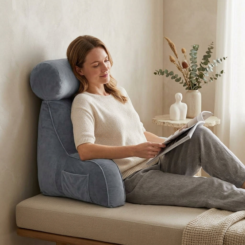 Coussin de lecture avec accoudoirs