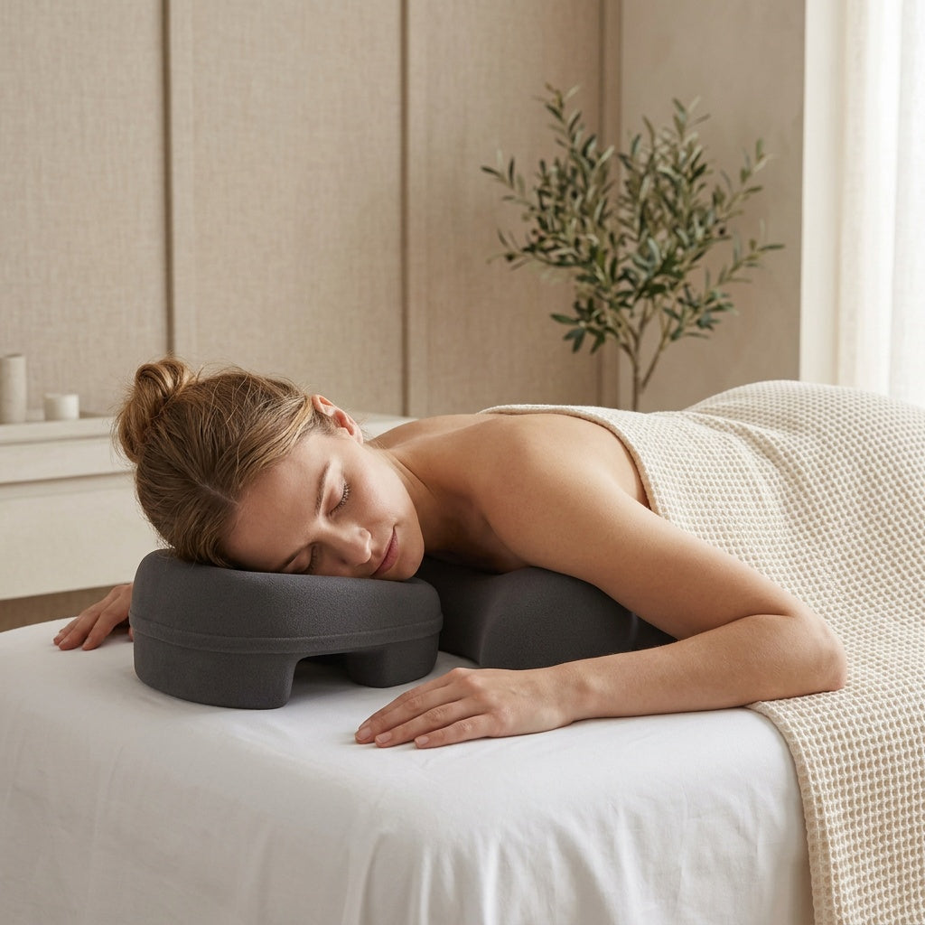 Coussin ergonomique pour la poitrine et le visage