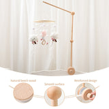 Bras de Mobile en Bois de Hêtre Premium & Support de Filet (Montage Universel pour Lit Bébé)