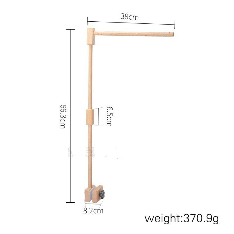 Bras de Mobile en Bois de Hêtre Premium & Support de Filet (Montage Universel pour Lit Bébé)